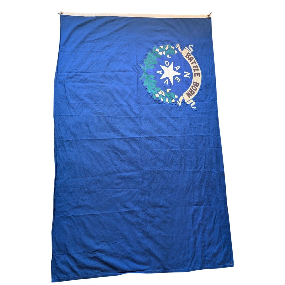 Vintage Nevada State Flag Battle Born 4x6 Cotton Ajax Paramount San Francisco - Picture 5 of 8